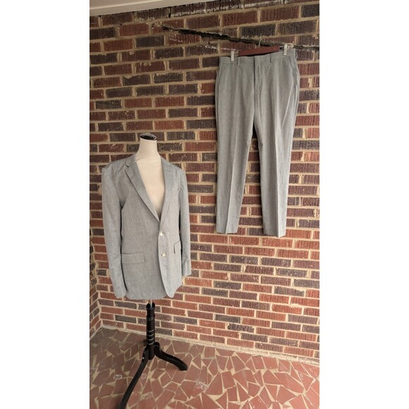 J.Crew Somelos Ludlow Slim Cotton Unstructured Men’s Suit -Grey-Size 40L (33x34)